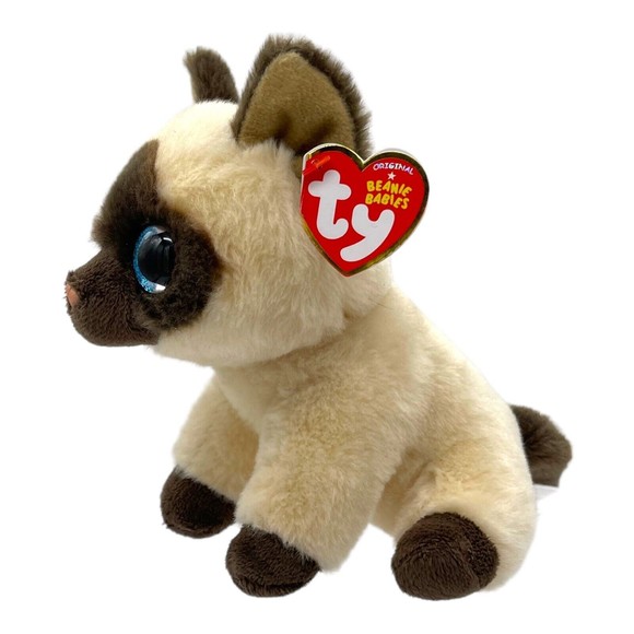 Ty Beanie Babies JADEN the Siamese Kitten Cat Plush Stuffed Animal 7 In VelvTY - Picture 2 of 12